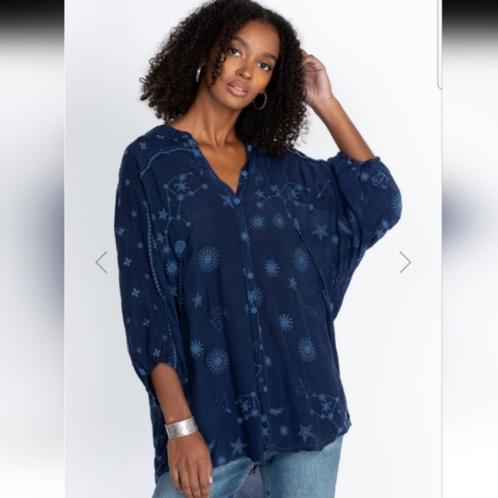 Johnny Was Celestial Ceres Tunic Size Small